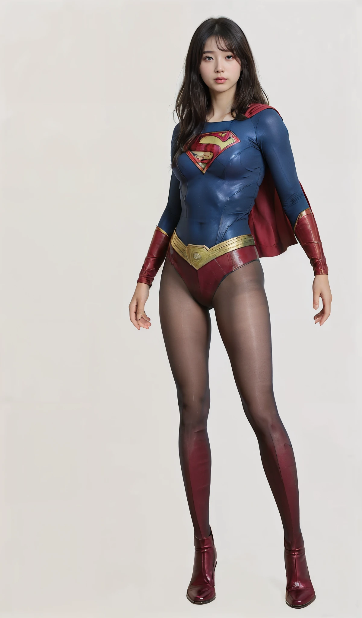 No background、(((Beautiful legs in black tights.)))、(((Legally express the beauty of your smile)))、((((Make the most of your original images)))、(((体にぴったりフィットするSupergirl Costume)))、(((Supergirl Costume)))、(((Short beautiful hair)))、(((suffering)))、(((Please wear thin black tights....、Wear red boots)))、((Best image quality、8k))、((Highest quality、8k、masterpiece:1.3))、(((Preserve background )))、Sharp focus:1.2、Beautiful woman with perfect figure:1.4、Slim Abs:1.2、Wet body:1.5、Highly detailed face and skin texture、8k