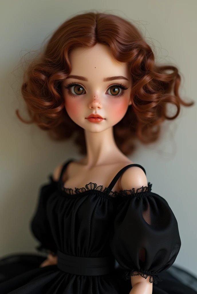 ((best quality)), ((masterpiece)), (detailed), blythe doll with short an red hair