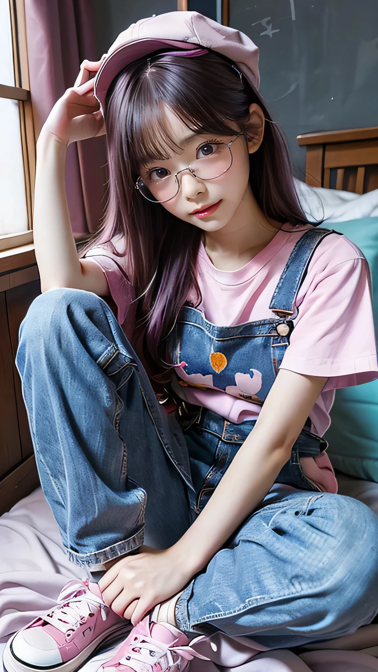 Hyper-realistic), (illustration), (high resolution), (32K), (Extremely detailed), (Best Illustration), (Beautiful detailed eyes), (Best quality), (Ultra-detailed), (Masterpiece), ( the wallpaper), (Detailed and delicate face), Solo, Pee yourself, Pee on the legs, Surrounded by other people, Highly detailed facial and skin textures, Detailed eyes, Double eyelids, a ball head,Hairpins twisted braid, Large-rimmed glasses, Wear pink tulip fairy sweet pure lust lace print embroidery Hansto, Wearing cat ears, Kneeling on both knees, Nervously bow your head, Shy, Embarrassing provocation and shock, Stand with your legs spread, On a dry toilet floor, A small puddle of her own urine formed around her feet, Very eager to pee, Pee, Wet yourself, Urination, Tears, fear, despair, Panic, High detail, A ballet with a big belly in October of pregnancy, Wear ballet shoes, (Dynamic pose), 1 girl, White wavy curls on the toilet, Japanese, Heterochromia, Small moles under the eyes, (( aprons)), Big breasts, Long legs, Tight abs, Wear large-rimmed glasses, (camel-toe), (Fishnet socks), (), (No bra)