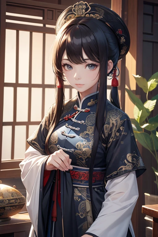 (Highest quality、 8k 、masterpiece、High resolution)、(Chinese Drama、Changgexing、Li Changge、Dililaba)、Tang Dynasty、Changan、1 Female、Rich man&#39;s daughter、(Princess of the royal family)、Anime Beauty、Appropriate attire、Head ornament、Hairpin、Beautiful young person、blue eyes、(背景は古いChanganの街並み、Tang Dynasty Buildings、Tang Dynasty Buildings)、Anime Art、Official Art、Detailed CG、