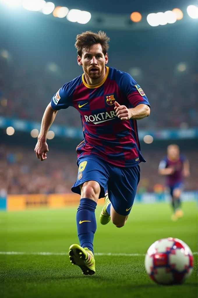 Messi running a lot