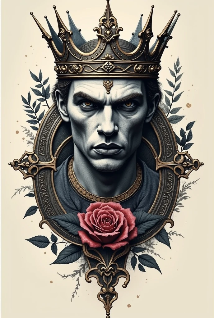 REALIZE THE WORD "king" IN GOTHIC STREET STYLE FOR A TATTOO. "LETTERS"