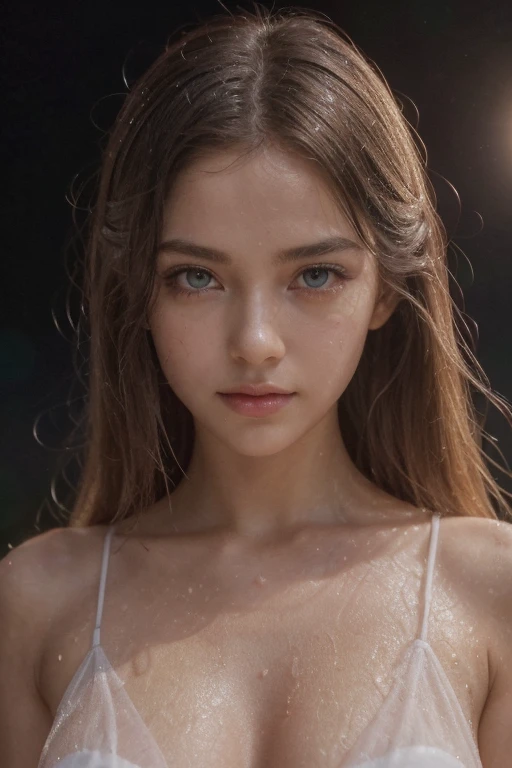 Slow-deep-processes Quality-Images focused, base Top-5-stars, Generate rating-score>98 ai-Criteria, seduction sexy Model body posture, persuasive sweetness shy, Demonic Worship sacrificer, anti-god, Devil servant, Satan-sex-slave, Evil Sexual lower-body-part intense-orgasm-feeling, demonic Aura,
1st priority breasts(G40)-Shape-components-structure-focused, Elegant impression on the chests nipples, Evidence of sexy features, natural young breast-G40 drop-shape, nice-areola-shadow, breasts clear shape ,
2nd priority extreme-thinning-epidermis transparent clothing,
3rd priority face-components,
4th priority resources on turquoise-blue-Eye-iris-pupil,
Low priorities and low qualities on others objects,
G40-24-35 firmed body, height-175cm weight-58kg, young-vagina-labia-shape-shadow,
Long Hair Hazel white Gold light-brown, rich Body Quality, 1girl, Solo,
All Wet-Pajamas from WaterSplash, remove-underwear, pure bright-color-white-Pajamas short-Tulip-Organza-1.layer-Skirt, epidermis Thin, see-through , fabric-transparent,
bright round wide big eye x1.08, detailed eye, high quality moist eye, large clear pupil , Light-lighting-high-definition-eyes, big-light-glowing-eye,
Body arouse tighten, face-blush, anglic glow skin, high Dopamine hypersexuality,
young 16 year old, no face wrinkle , natural balanced tight v-face , ulthera sharp shape face, thin asean lip, happy-shy-smile,
Random Scenary, night time,
Hell realm, In the Rain-of-fire heavy windy strome, lava splashing , red moon shadow Lightning,
bokeh swirl background, look at camera, front face focused, Looking stare to viewer, half-body down to hip image,Depth Of Field,,