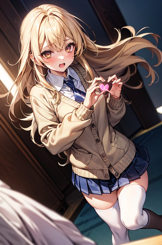 NSFW, masutepiece, Best Quality, hight resolution, HS1, Red Eyes, Yellow eyes, Twin-tailed, Hair Ribbon, Long sleeves, Red bow, Pink cardigan, black thighhighs, plaid skirts, Black Choker, garter strap, School uniform, Black jacket, Open jacket, Cowboy Shot, HS1, Red Eyes, Yellow eyes, Side Ponytail, X Hair Ornament, Thigh strap, front-tie top, Hair Ribbon,(cum shots), Overflowing , (((Bukkake))), (((covered in cum))), on the beds, spread legs,
