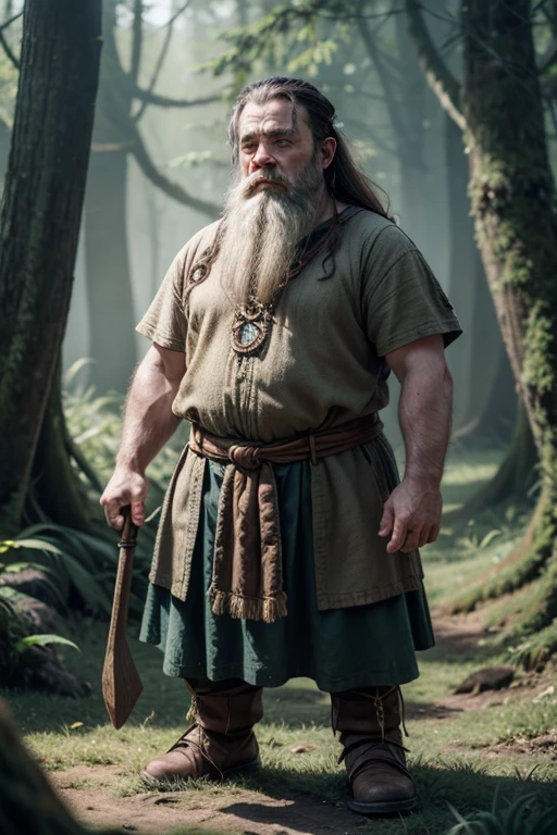 Druidic Dwarf with no arm and one eye