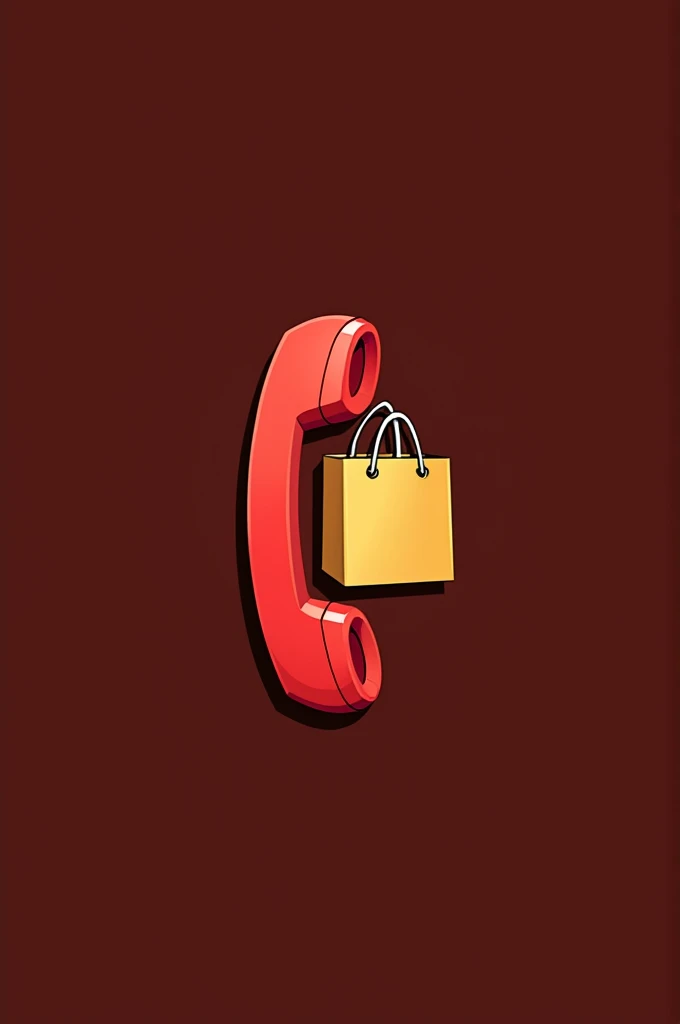 I need to redesign the logo of the calling application using red colors, yellow, black and white with bags