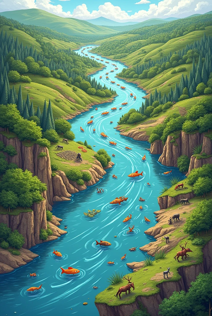Mind map about river