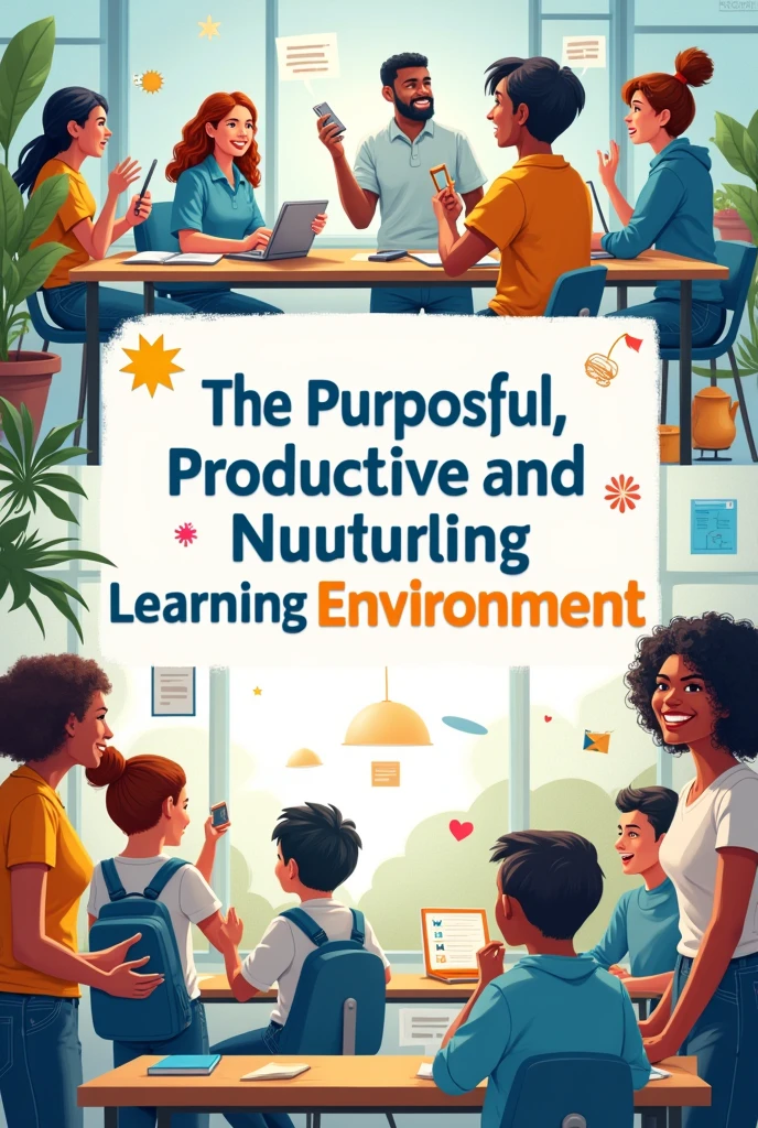 Create Easy Poster about the mission and vision the Purposeful and productive and Nurturing learning environment