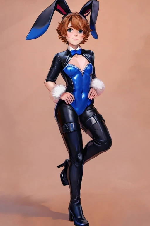 Twink boy wear bunny suit