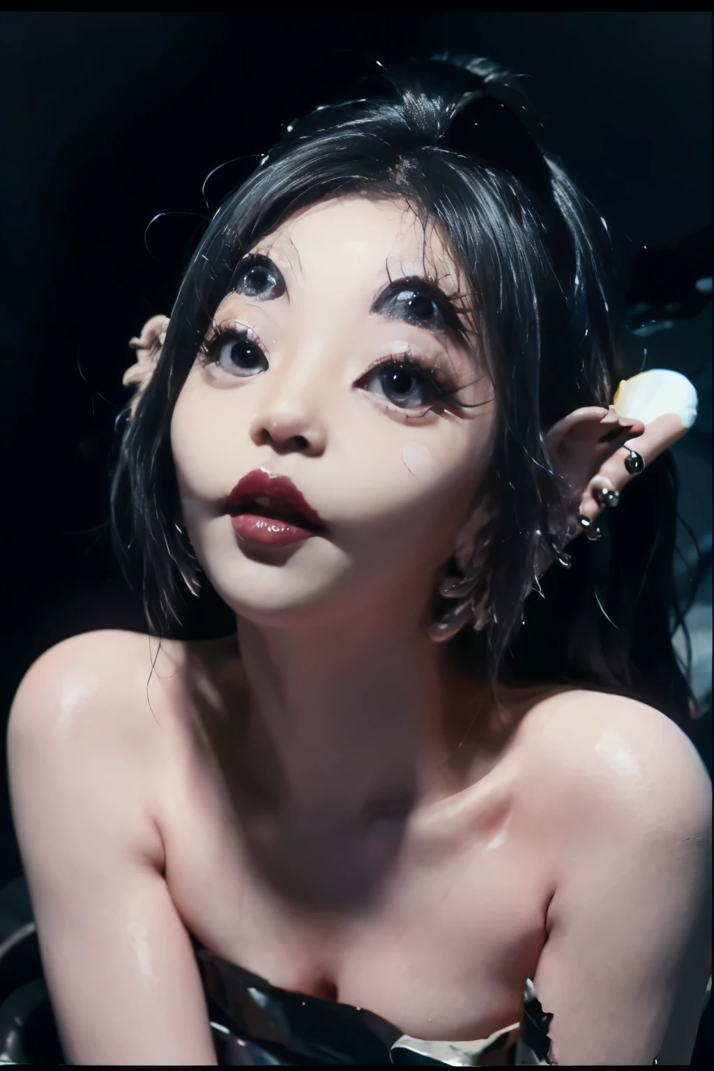 nsfw,Super super huge breasts,tits,Nipples,Breasts bigger than face,No clothes needed around the chest,全naked,女性のnaked,Big Breasts,より大きなtits,Remove all clothing,titsを強調,naked,Not wearing clothes at all,Uncovered breasts,tits,Curly hair as it is