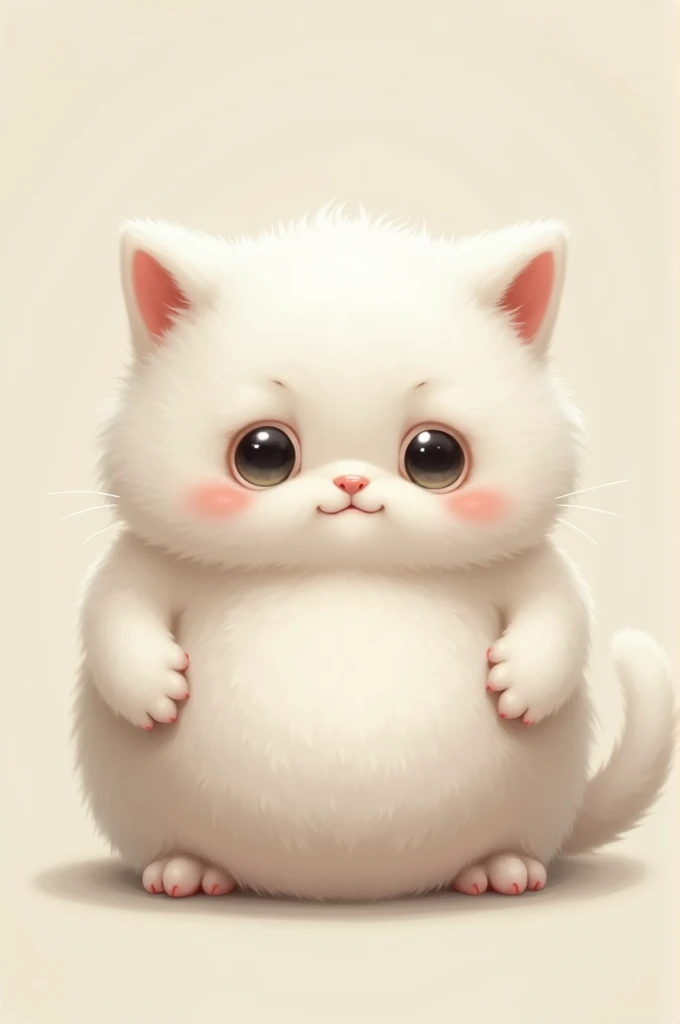 Coquette white kitten is obese and has an eating disorder