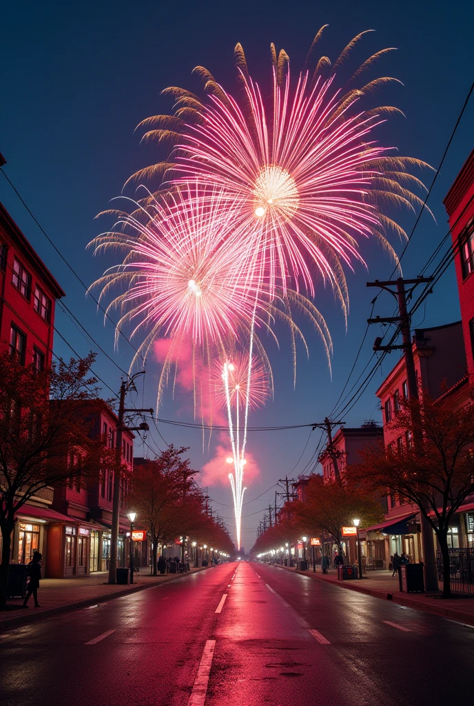Japan、firework、很多的firework,Celebratory atmosphere,City Street