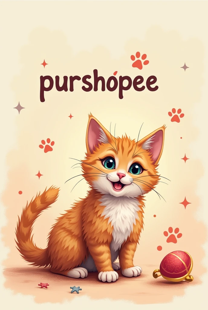 Make a cover photo for my Facebook page pet supplies with a name "purshopee"