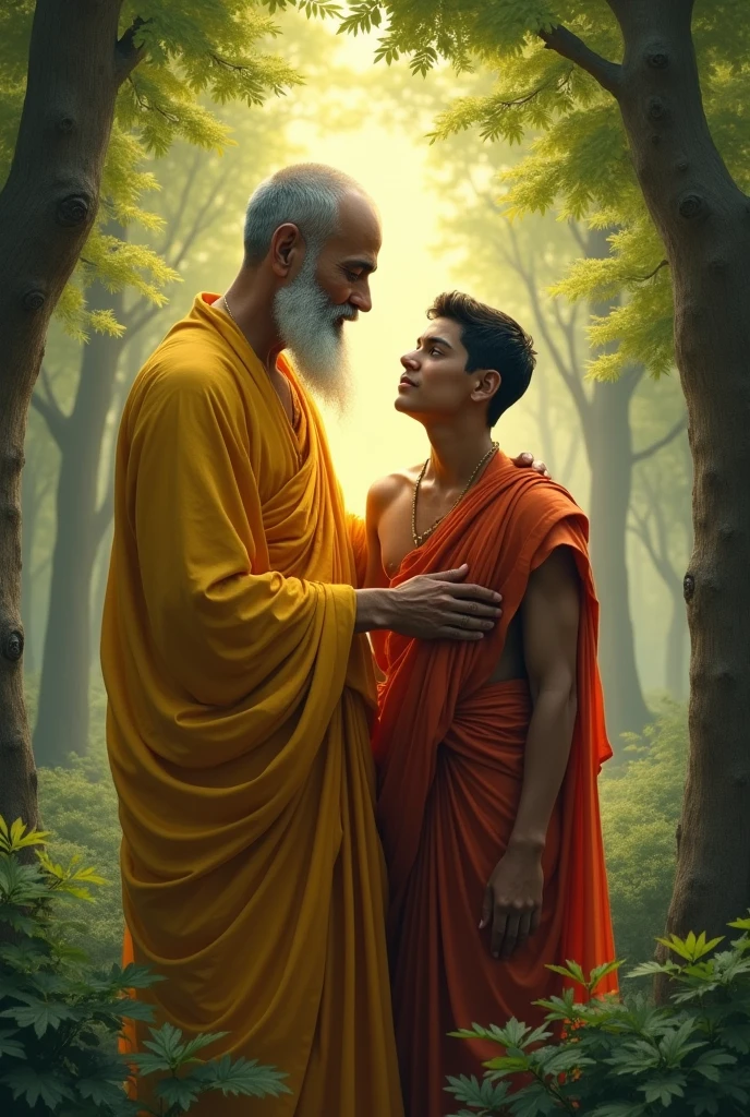 Create a tale focusing on Buddha's reunion with his son Rahula and the lessons he imparted.