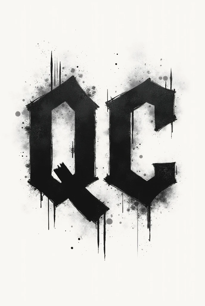 Create an image with the letters QC for tattoos 