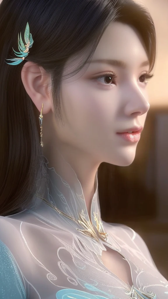 Masterpiece, highest quality, (((masterpiece))), (((highest grade))), ((extra fine)), (illustration), ((extremely delicate and beautiful)), dynamic angle, floating, (fairy Wings: 1.4), (beautiful detailed eyes), (detailed light), (1 girl), medium bust, medium long hair, dark brown sparkling eyes, dark brown hair, bodycon dress, natural, (sunlight), (painting), (sketch), (flower), slight smile, pastel colors, complete anatomy, upper body, highly detailed beautiful face,