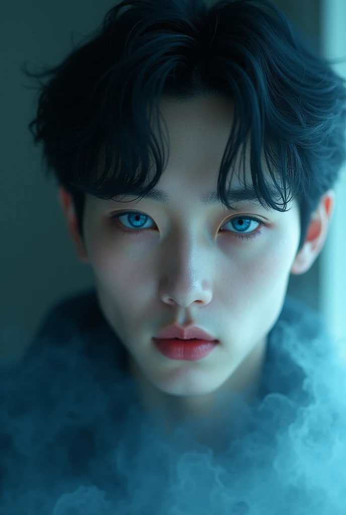 Belly is Eunhyuk, but with dark blue eyes