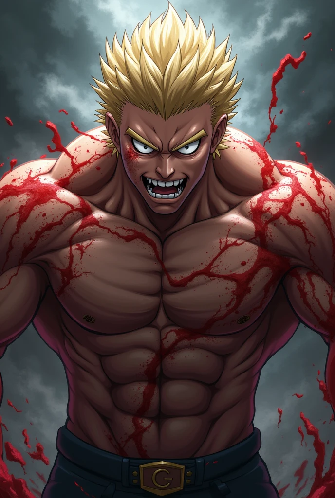 avatar mirio togata from boku no hero with a bloodthirsty look