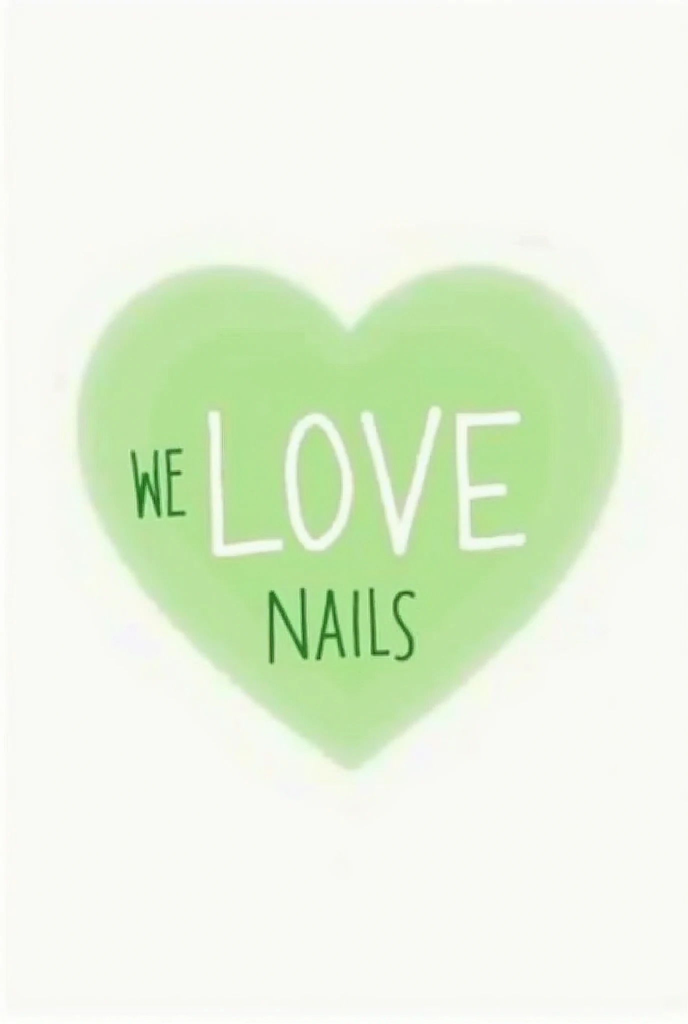 Logo for a nail company called we love nails, let it be green