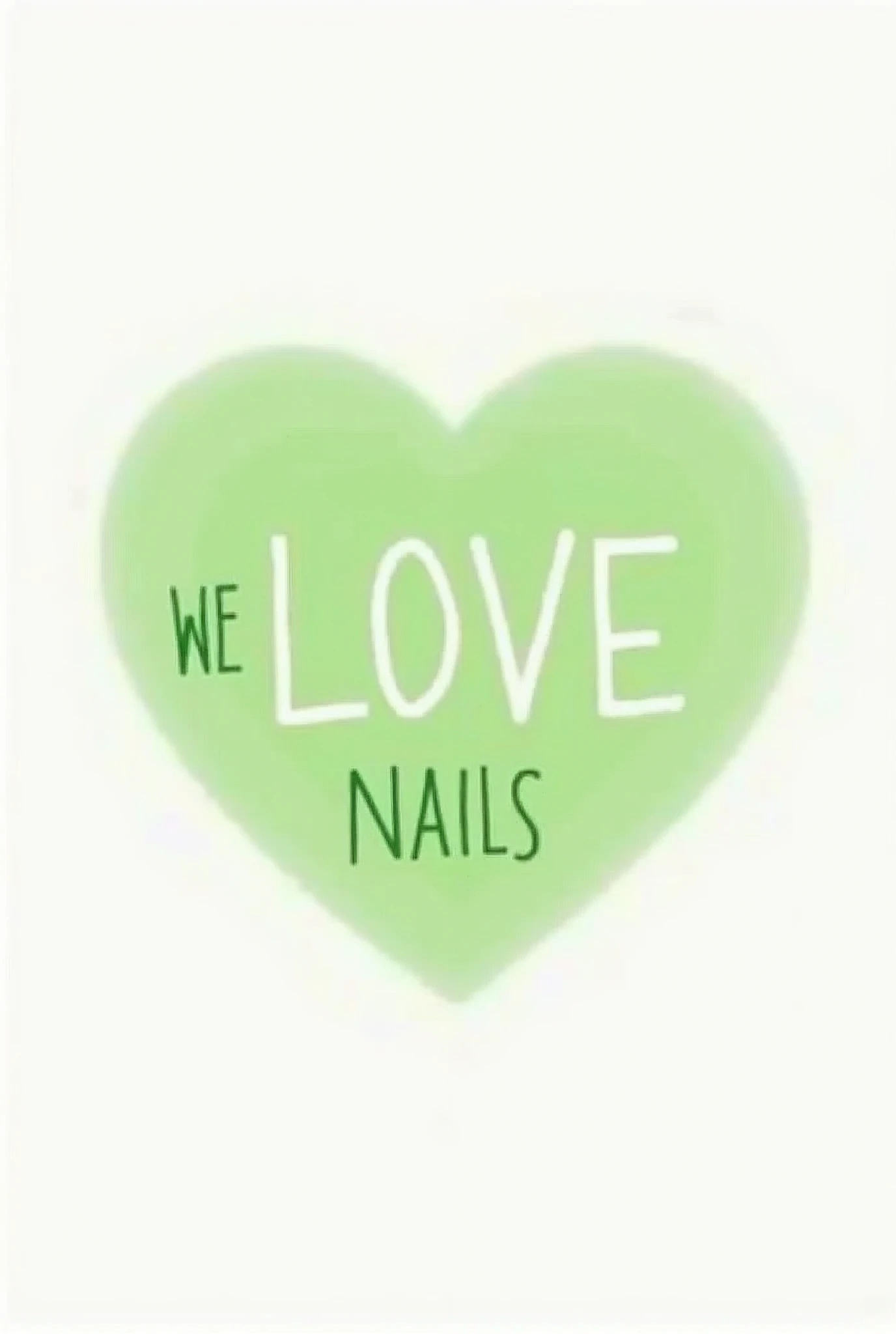 Logo for a nail company called we love nails, let it be green