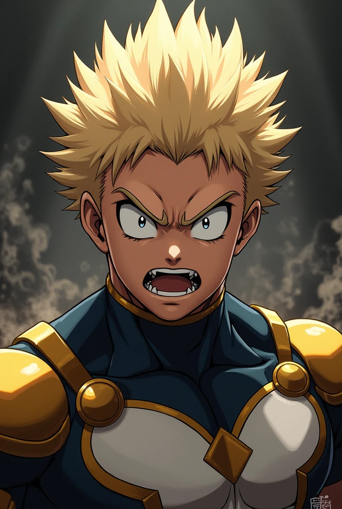 avatar mirio togata lemillion from boku no hero with a bloodthirsty look
