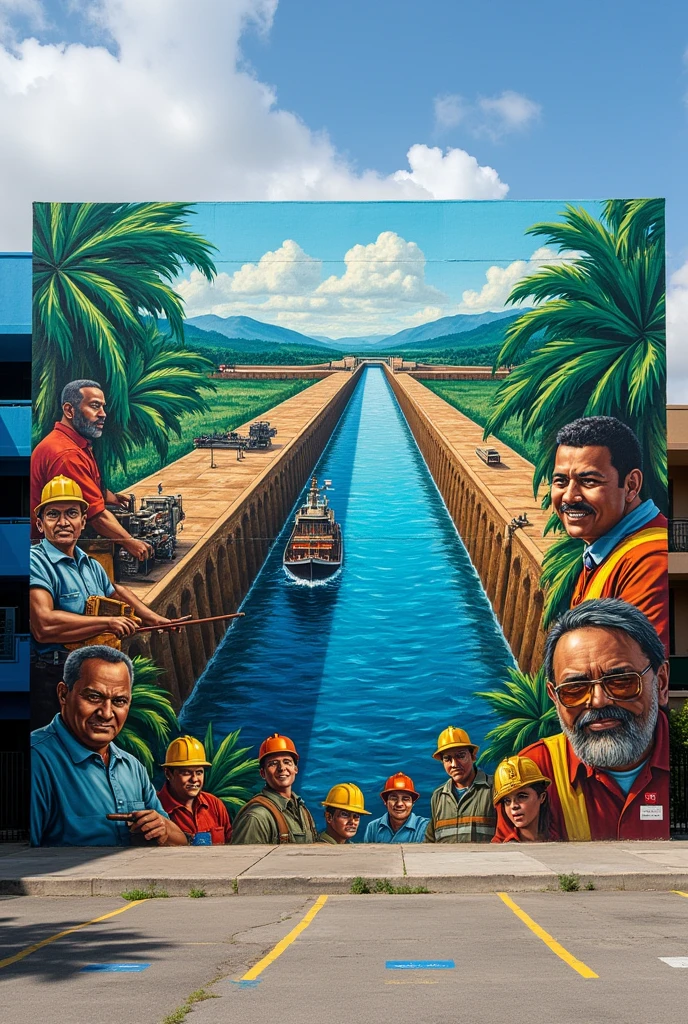 School mural on the Panama Canal 