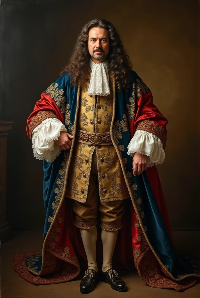Johann Sebastian Bach dressed like the king Louis XIV