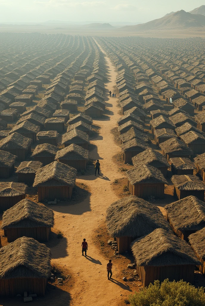 You would make a city organized only of Mapuche houses and be extensive, where there are common people 