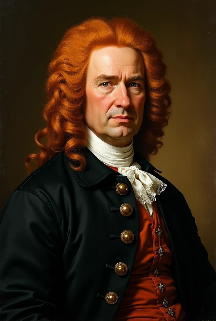 Johann Sebastian Bach with red hair