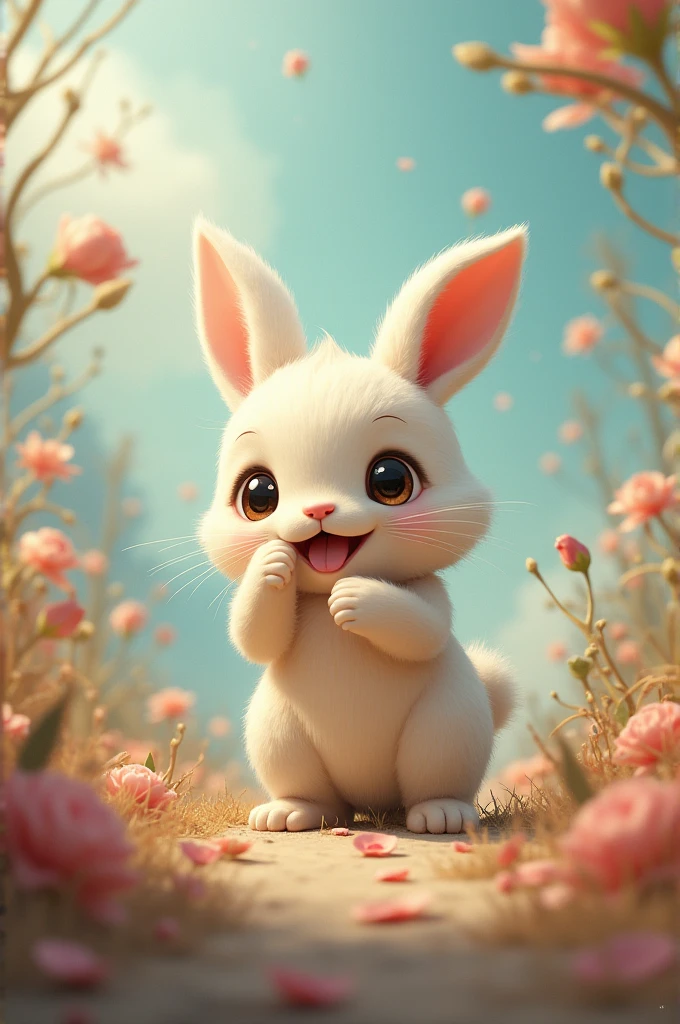 Furry sucking rabbit