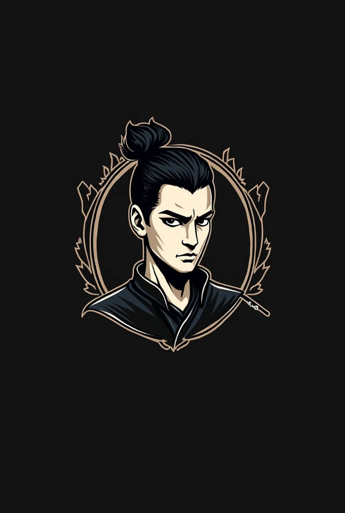 Zuko avatar logo barber shop black tones
