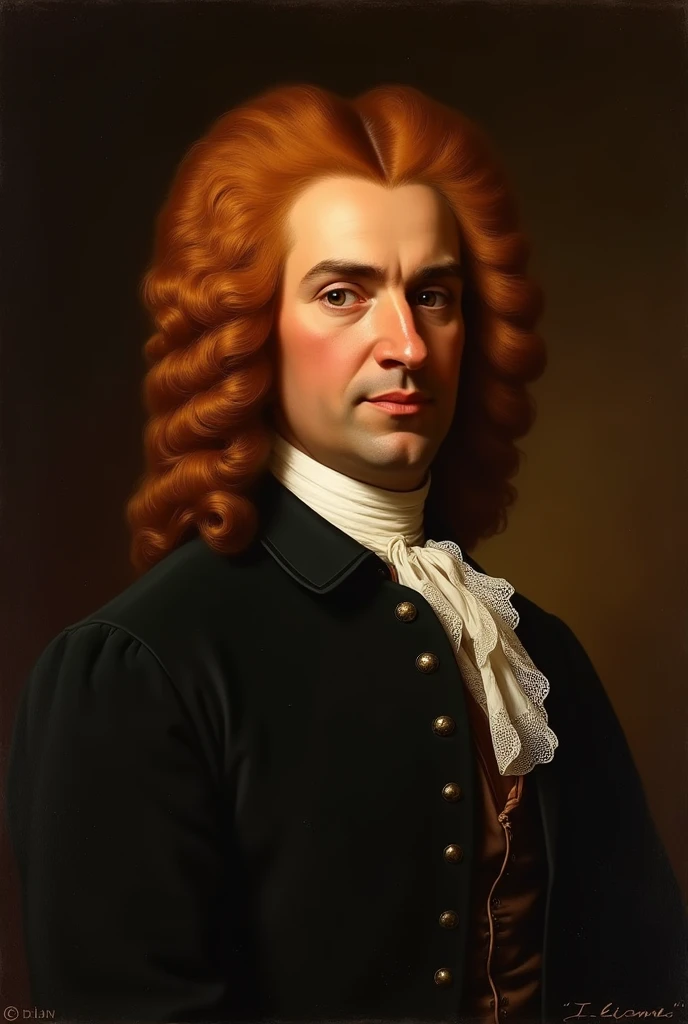 Johann Sebastian Bach, rich, with red wig