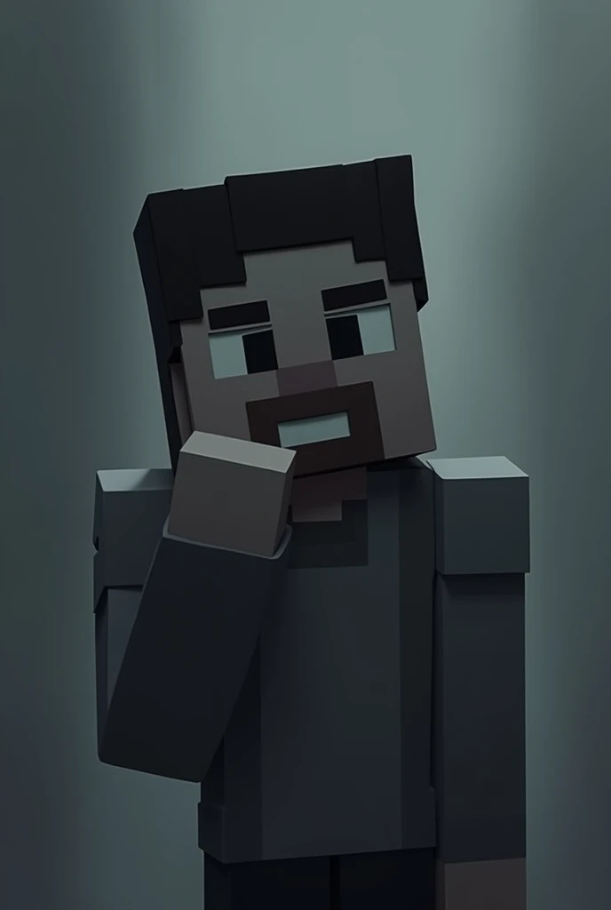 Minecraft stive emotion sad right hand up