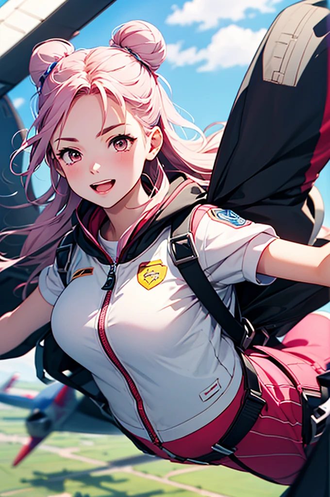 Highest quality、High resolution、Detailed Background、Beautiful face in every detail、Anatomically correct、(Draw the usual number of fingers:1.2)、(Detailed facial expressions:1.2)、 Beauty、Small breasts、Perfect body line、 (Hair Ribbon:0.4), Pink Eyes,(((White bun hair))),(((Pink long hair))),well-groomed eyebrows、A beautiful girl is enjoying the thrilling activity of skydiving at an extremely high altitude and is excited. The freestyle jumpsuit is the perfect item for skydiving. Remember to choose appropriate equipment to ensure ease of movement and safety. Choose designs with colorful patterns and embroidery to enhance cuteness. Groups who skydive with friends and companions combine cuteness and fun. It's also nice to choose cute characters or colorful patterns for the parachute design. Jumping with a small dog or cat with appropriate equipment provides fun reactions and expressions from the pet. Freefalling from the plane until the parachute opens is thrilling and exciting. The sight of large, cute characters and patterns spread across the sky gives a sense of love and excitement simultaneously. Make memories in the air by jumping together with a partner, such as a couple or parents and children, on a tandem jump.
This moment mixes excitement and relief. The speed drops all at once and the atmosphere changes to a quiet one. Choose tops in bright colors or patterns. The moment the airplane door opens and you are thrown into the air. It's also cute to have a pet skydive with you. Choose comfortable and sporty sneakers. Don't forget to incorporate smiles and cuteness. You can enjoy the excitement by timing your landing. The feeling of taking a walk in the air while enjoying the beautiful scenery also increases the excitement. The moment you completely change direction from freefall and the parachute opens. The final stage of skydiving is the moment you safely land on the ground. Combine sporty tops with colorful shorts. Skydiving is a thrilling and adventurous activity, but. Combine an oversized T-shirt with colorful leggings. The sight of everyone jumping into the air together is very colorful and cute. The strength of the wind and the feeling of altitude The feeling of freefall experienced for the first time increases excitement. Choose T-shirts with cute characters or logos printed on them. Incorporating accessories such as caps and sunglasses makes it stylish and cute. After the parachute opens, you can enjoy the feeling of slowly flying through the air. The experience of skydiving will give you excitement and emotion that you will never forget.、Cowboy Shot、(A beautiful girl is enjoying the thrilling activity of skydiving at an extremely high altitude and is excited. The freestyle jumpsuit is the perfect item for skydiving. Remember to choose appropriate equipment to ensure ease of movement and safety. Choose designs with colorful patterns and embroidery to enhance cuteness. Groups who skydive with friends and companions combine cuteness and fun. It's also nice to choose cute characters or colorful patterns for the parachute design. Jumping with a small dog or cat with appropriate equipment provides fun reactions and expressions from the pet. Freefalling from the plane until the parachute opens is thrilling and exciting. The sight of large, cute characters and patterns spread across the sky gives a sense of love and excitement simultaneously. Make memories in the air by jumping together with a partner, such as a couple or parents and children, on a tandem jump.
This moment mixes excitement and relief. The speed drops all at once and the atmosphere changes to a quiet one. Choose tops in bright colors or patterns. The moment the airplane door opens and you are thrown into the air. It's also cute to have a pet skydive with you. Choose comfortable and sporty sneakers. Don't forget to incorporate smiles and cuteness. You can enjoy the excitement by timing your landing. The feeling of taking a walk in the air while enjoying the beautiful scenery also increases the excitement. The moment you completely change direction from freefall and the parachute opens. The final stage of skydiving is the moment you safely land on the ground. Combine sporty tops with colorful shorts. Skydiving is a thrilling and adventurous activity, but. Combine an oversized T-shirt with colorful leggings. The sight of everyone jumping into the air together is very colorful and cute. The strength of the wind and the feeling of altitude The feeling of freefall experienced for the first time increases excitement. Choose T-shirts with cute characters or logos printed on them. Incorporating accessories such as caps and sunglasses makes it stylish and cute. After the parachute opens, you can enjoy the feeling of slowly flying through the air. The experience of skydiving will give you excitement and emotion that you will never forget.でスリリングなアクティビティを楽しんで興奮している美しい女の子:1.5)、Very excited、Ultra high tension、sense of exaltation、飛行機のドアが開いて空中に放り出された瞬間、I am very excited、風の強さと高度感初めて体験する自由落下の感覚は興奮を高めます、飛行機から飛び降りてからパラシュートが開くまでの自由落下はスリリングで興奮を高めます、高速で落下する感覚と周囲の景色、 自由落下から完全に方向転換してパラシュートが開いた瞬間、一気に速度が落ちて静かな雰囲気に一転、この瞬間は興奮と安堵が入り交じります、 パラシュートが開いた後はゆっくりと空を飛んでいる感覚を楽しめます、 風に吹かれて浮遊し、美しい景色を眺めながら空中散歩する感覚も興奮を高めます、 スカイダイビングの最終段階は安全に地上に着地する瞬間です、 パラシュートを使って滑空し、着地のタイミングを計ることで興奮を味わうことができます、 スカイダイビングの体験は一生忘れられない興奮と感動を与えてくれます、 カップルや親子など2人以上のパートナージャンプで一緒にジャンプして空中での思い出を作りましょう、 一緒にスカイダイビングをするペットも可愛いです、 小型犬や猫など適切な装備を用意して一緒にジャンプするとペットの表情や反応が楽しいです、 友人や仲間と一緒にスカイダイビングをするグループは可愛さと楽しさが共存します、 みんなで一緒に空中に飛び込む光景はとても色鮮やかで可愛いです、パラシュートのデザインには可愛いキャラクターやカラフルな柄を選ぶのもいいですね、空中に広がる大きな可愛いキャラクターや柄の光景は愛らしさとワクワク感を同時に楽しめます、スカイダイビングはスリリングで冒険的なアクティビティですが、笑顔や可愛らしさを取り入れることも忘れないでください、スポーティなトップスにカラフルなショーツを合わせましょう、トップスは明るい色や柄のものを選びましょう、フリースタイルのジャンプスーツはスカイダイビングにぴったりのアイテムです、カラフルな柄や刺繍が施されたデザインを選ぶことで可愛らしさをアピールできます、オーバーサイズのTシャツにカラフルなレギンスを合わせましょう、可愛いキャラクターやロゴがプリントされたTシャツを選びましょう、履き心地の良いスポーティなスニーカーを選びましょう、キャップやサングラスなどの小物を取り入れるとおしゃれで可愛いです、動きやすさや安全性を確保するために適切な装備を選ぶことも忘れないでください