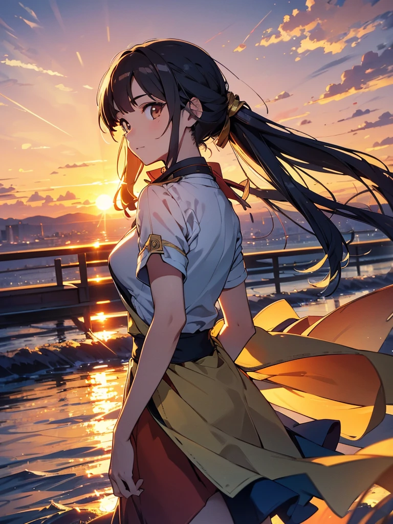 At sunset, During Golden Hour, looking At sunset, Sunset in the background, Watching the sunset, In the spotlight