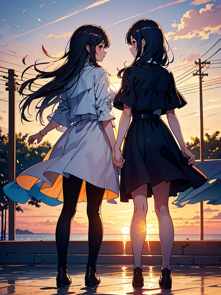 At sunset, During Golden Hour, looking At sunset, Sunset in the background, Watching the sunset, In the spotlight