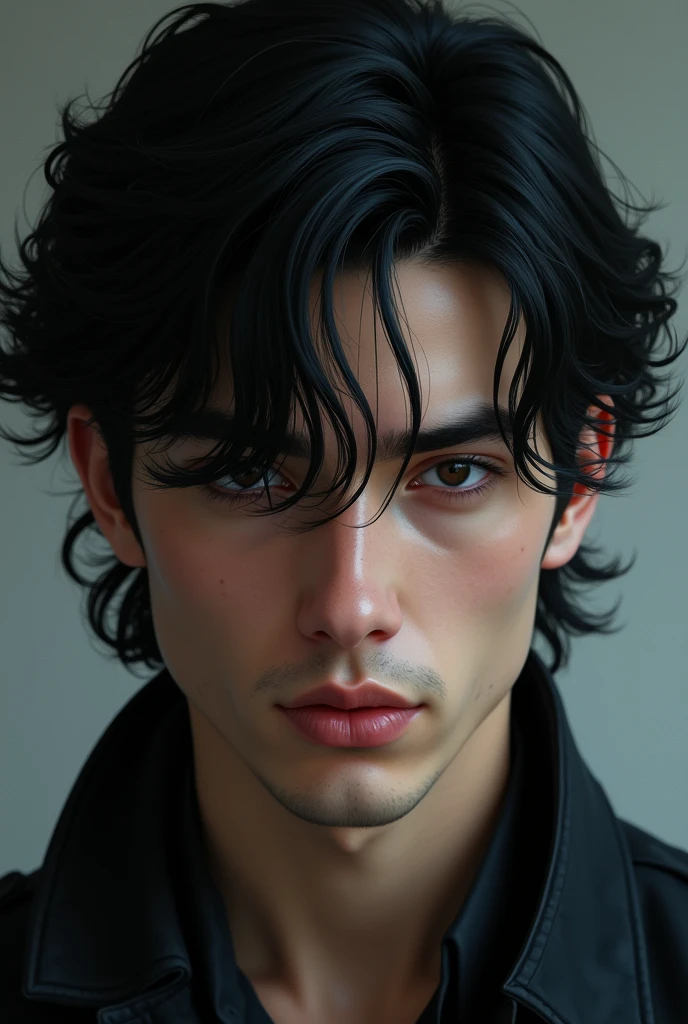 Give him black hair