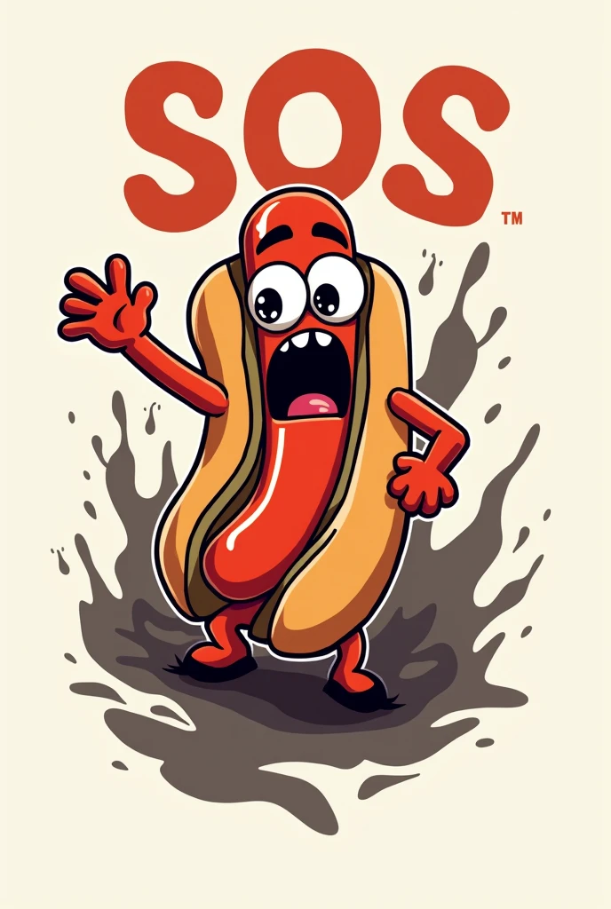 SOS Hot dog logo