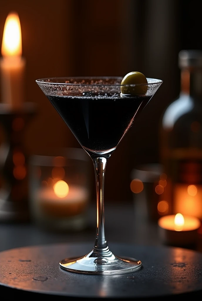 a dark martini
