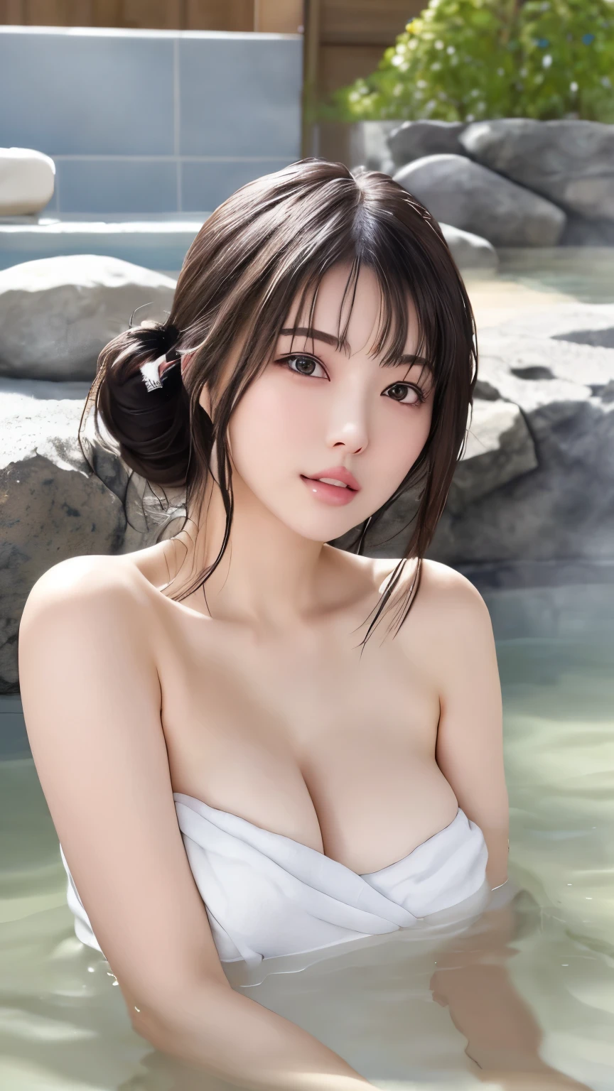 最high quality、high quality、Best image quality、8k、最High resolution、High resolution、最high quality、masterpiece、far and near method、Detailed and realistic human body、Dense and realistic skin、Realistic face in every detail、Realistic reproduction of every detail、Detailed and realistic lips、Detailed and realistic teeth、Detailed and realistic ears、Detailed and realistic hair、Detailed and realistic arms、Realistic reproduction of every detail、Realistic fingers in every detail、(Beautiful Hands、thumb1reference4)、Realistic feet down to the last detail、Realistic breasts down to the last detail、Realistic areola down to the last detail、Realistic nipples down to the last detail、Realistic pussy down to the last detail、((Realistic pubic hair down to the last detail))、Detailed and realistic clitoris、Realistic vagina down to the last detail、Realistic anus down to the last detail、((Beautiful Japanese Girl))、(Japanese Model), (Japanese women)、((18 year old beautiful girl))、(Black Hair)、(Random Hairstyles)、(sexy look)、((whole body))、((Beautiful upward-facing breasts))、(Small and slim body type)、(whole body glossy skin、Fair skin)、((Wrap a thin Wet towel around your body))、((Her skin is thin, Wet towel.))、(The shape of the nipples is clearly visible through a thin Wet towel.)、(The shape of her pussy is clearly visible through the thin Wet towel.)、((thin, Wet towel is stuck tightly to her skin.))、(Soft natural light)、((Heart of Tokyo(Artificial hot spring on the roof of a high-rise building))、((An open-air bath with a 360-degree view))、((Enjoy the hot springs while looking out at the surrounding skyscrapers))、((You can see a skyscraper in the background.))、((Hot springs surrounded by rocks))、((deep bathtub(deep hot spring))、((Onsen Girls))、((Enter the hot spring))、((A woman warming herself in a hot spring))、((A woman lying down and relaxing in a hot spring))、((Soak in a hot spring))、((Bathing in an open-air bath, Waist-deep in water))、((Bathing in an open-air bath))、((Sleeping underwater in an open-air bath