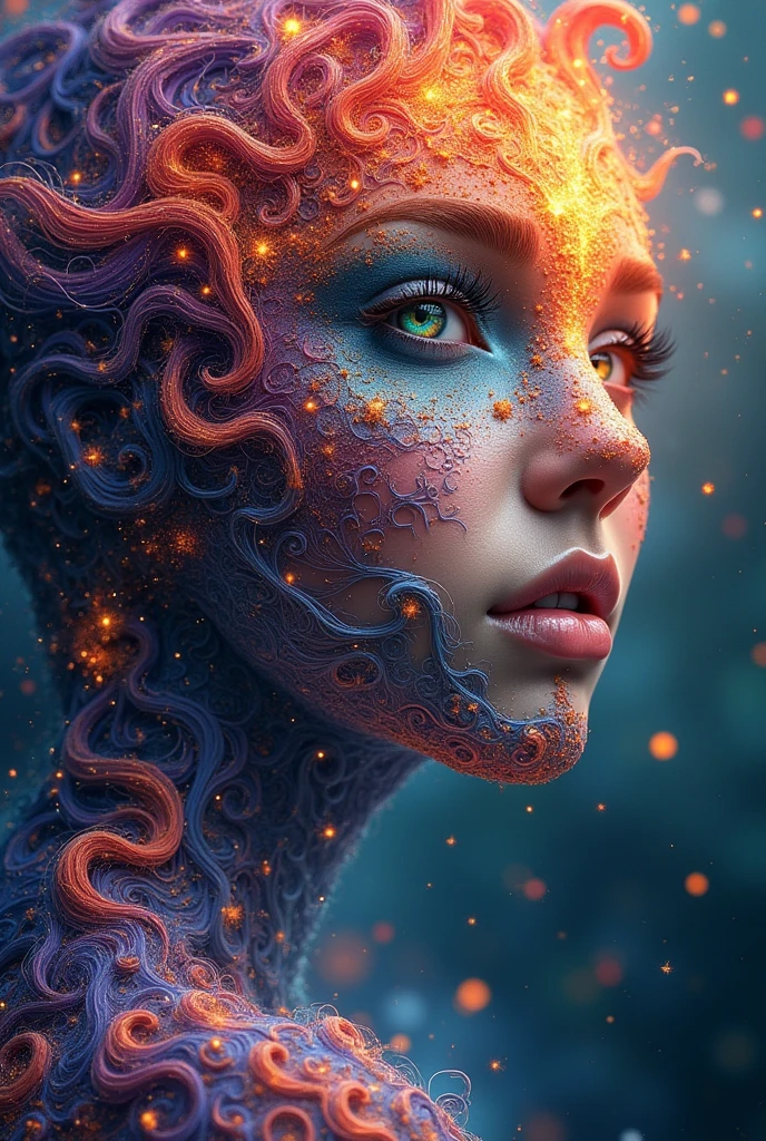 (masterpiece, top quality, best quality, official art, beautiful and aesthetic:1.2), (1girl), extreme detailed,(fractal art:1.3),colorful,highest detailed