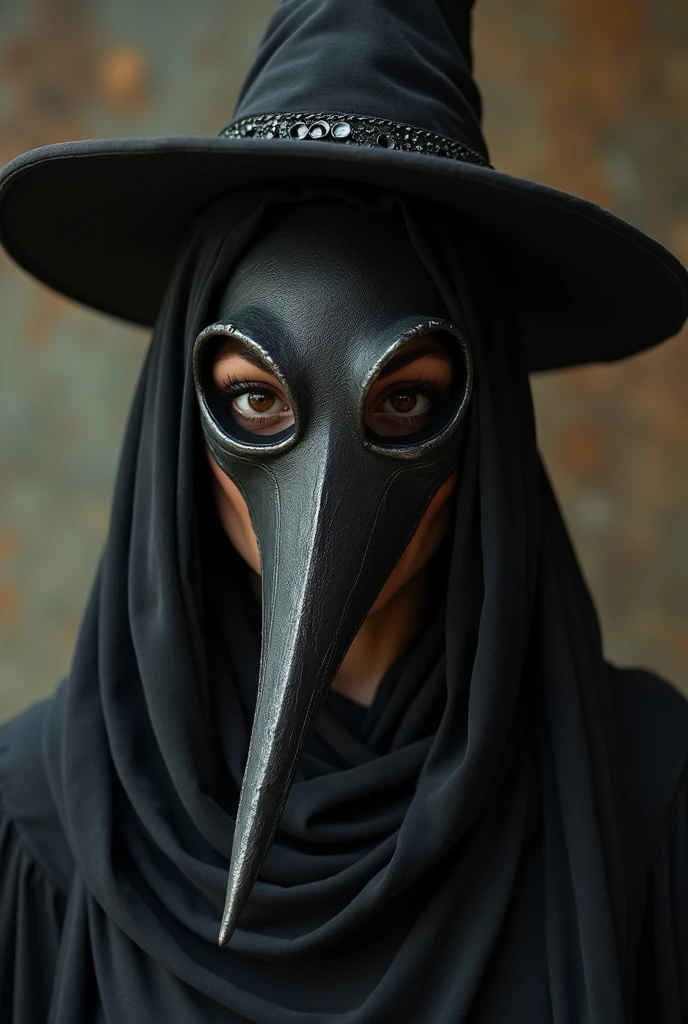 Female plague doctor sexy witch beak mask