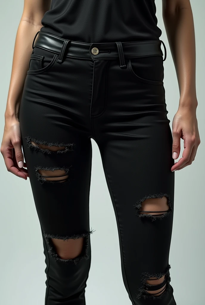Hole in black pants