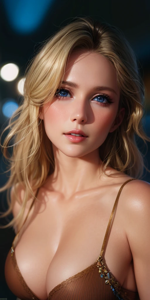 Elegant mature female, milf, blue eyes, blonde hair, soft light, high detailed, 4k resolution, high quality, beautiful cg,