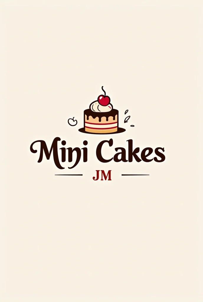 Create a logo that carries your name "Mini cakes JM"