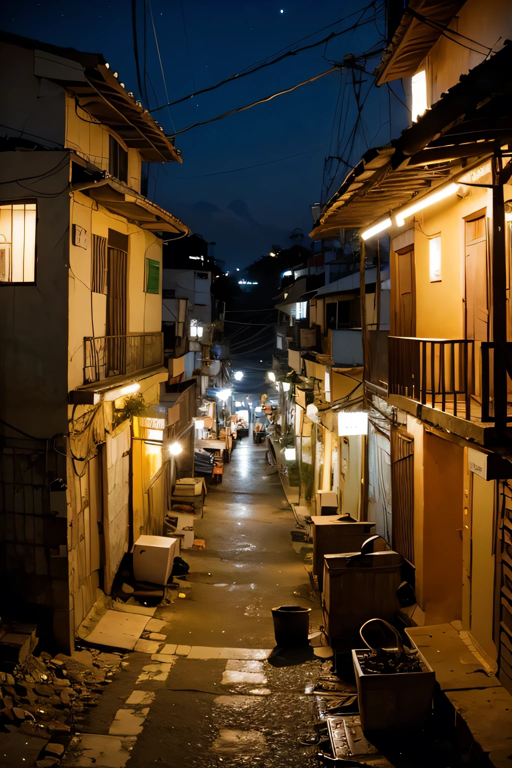 Night in a Brazilian favela
