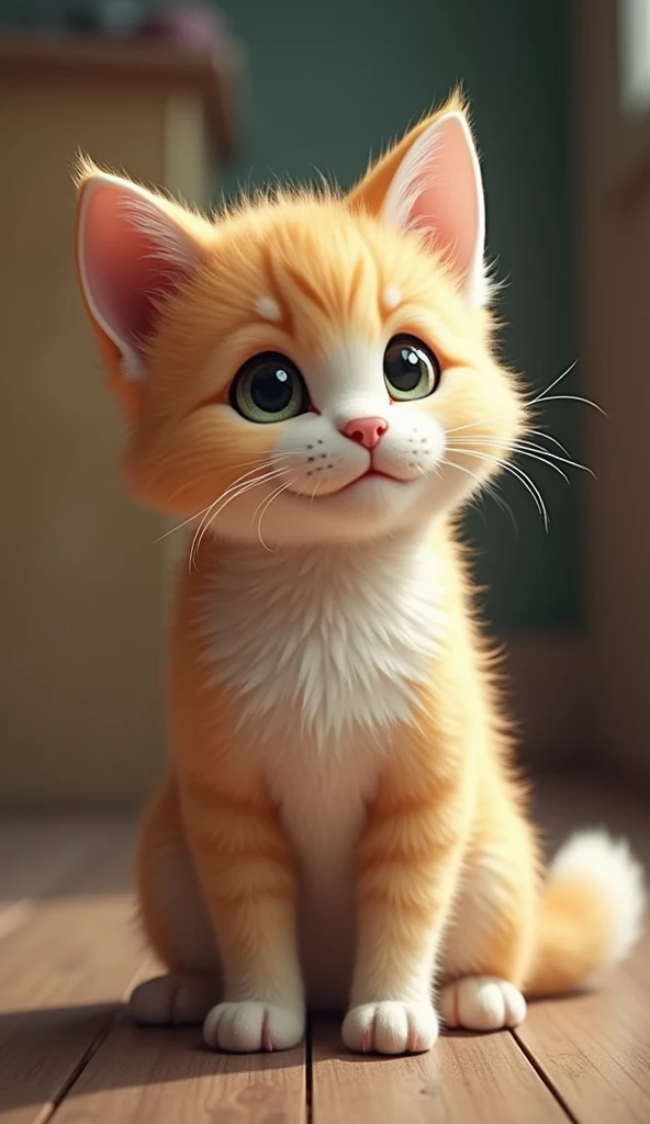 I want you to create an animal with the following description:
Name: Gaterrito.
Appearance:
Size: little, similar to a kitten or small breed puppy.
body: Compact, with a structure similar to that of a cat, but with a slightly more robust constitution, like that of a small dog.
paws: Short and delicate, Combining the agility of a cat with the stability of a dog.
ears: Medium long and pointed, A cross between the erect ears of a cat and the slightly drooping ears of a dog..
eyes: big ones, expressive and round, with the depth of a dog's eyes and the curious sparkle of a cat's eyes.
snout: little y suave, with a shape intermediate between the snout of a dog and the short snout of a cat.
cola: Long and soft fur, like a cat's, but a little thicker, similar to that of some small dog breeds.
fur: soft and fluffy, with colors that could vary between the typical shades of cats (like the tabby or the bicolor) and the most common color combinations in dogs.
Behavior:
Character: Sweet and playful, combining the independence of a cat with the loyalty and sociability of a dog.
sounds: It makes a sound that is a mix between a soft meow and a small bark., a kind of "meow-bark" adorable.
Skills: Can climb like a cat, but he is also a good runner like a dog. He likes to cuddle like a cat, but he also enjoys going out for a walk like a dog.
This little cat would be the perfect pet for those who love both cats and dogs., offering the best of both worlds in a tender and compact being.