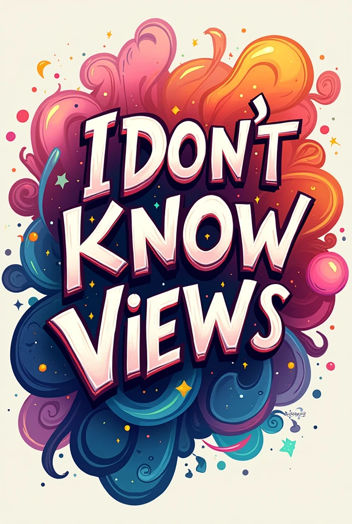 Create a logo with on the name is 'I DON'T KNOW VIEWS' use anime style