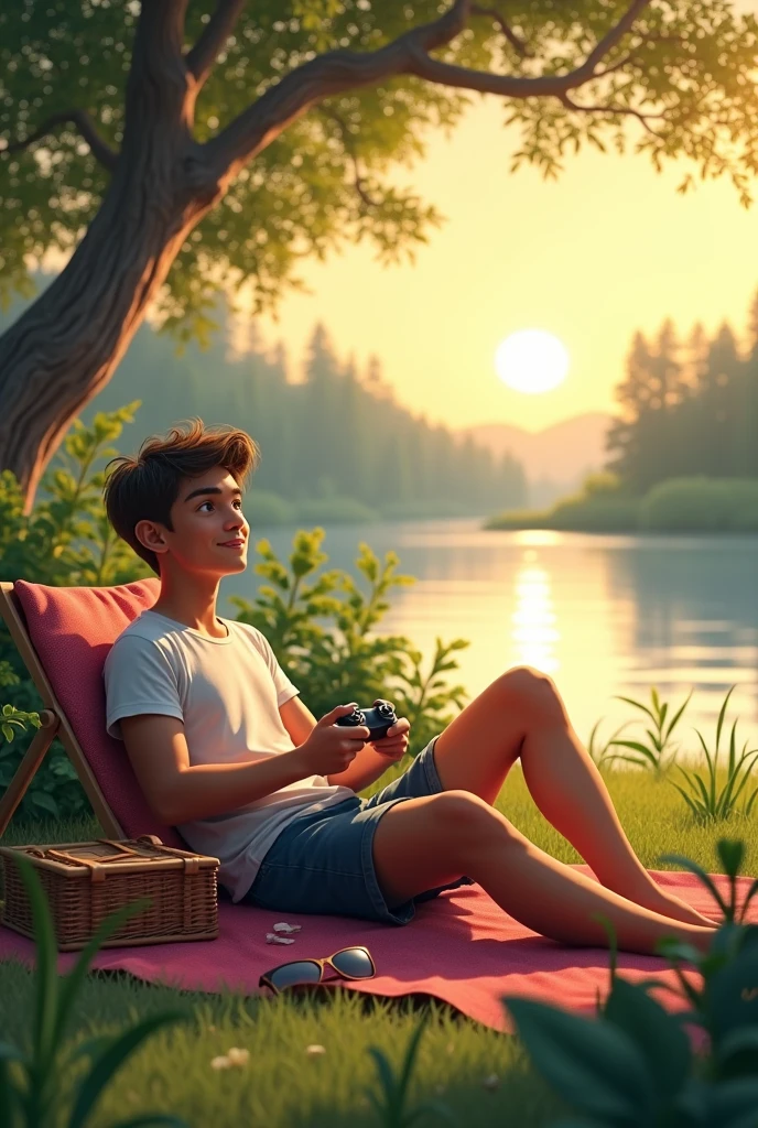 Relax gamer man vacation