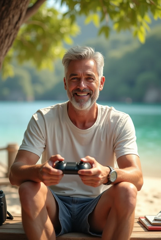 Relax gamer man vacation